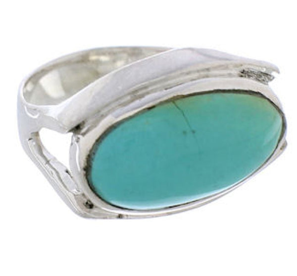 Turquoise Southwest Silver Jewelry Ring Size 6-1/4 TX39830